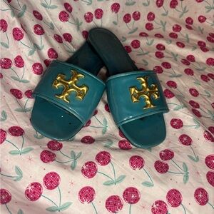 TORY BURCH SANDALS TEAL VGUC SIZE 9